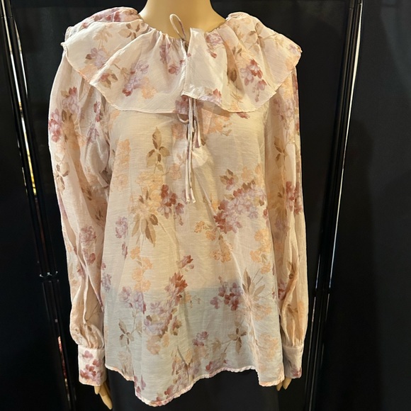 H&M floral blouse sz L. - Picture 2 of 10